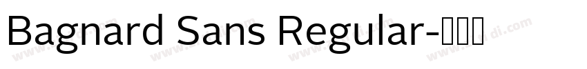 Bagnard Sans Regular字体转换